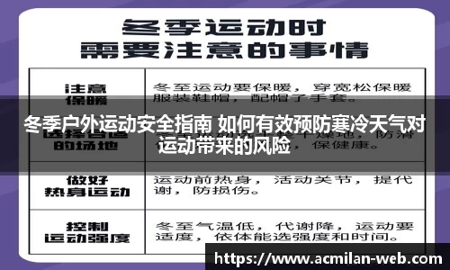 冬季户外运动安全指南 如何有效预防寒冷天气对运动带来的风险